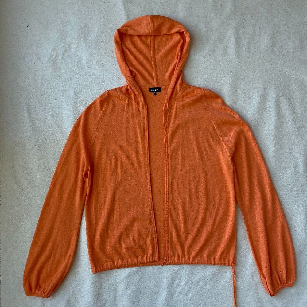 Akris Orange Cashmere and Silk Tank Top and Hoodie Set, Size 6, Mint Condition